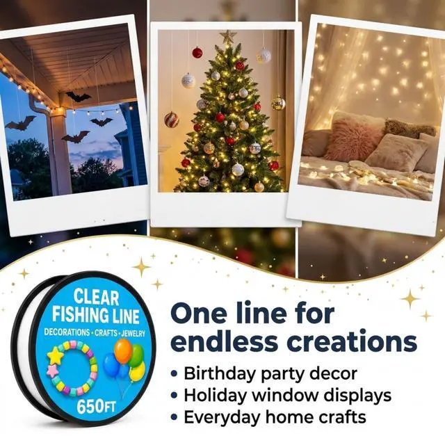 Alt view image 7 of 7 - Clear Fishing Line for Decorations - Crafts - Jewelry
