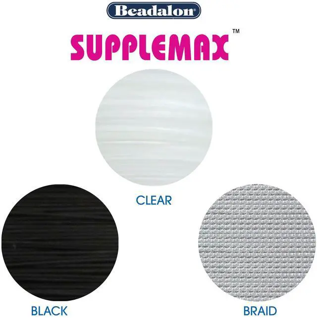 Alt view image 3 of 7 - SuppleMax Illusion Beading Cord, 0.40 mm / 0.016 in, Clear Monofilament, 50 m / 164 ft