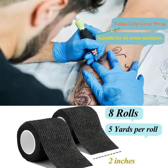 Alt view image 6 of 7 - 12 Pack Self Adhesive Bandage Wrap,2 Inches 5 Yards Black Vet Wrap Breathable Flexible Stretchy Cohesive Bandage for First Aid, Sprains Protection