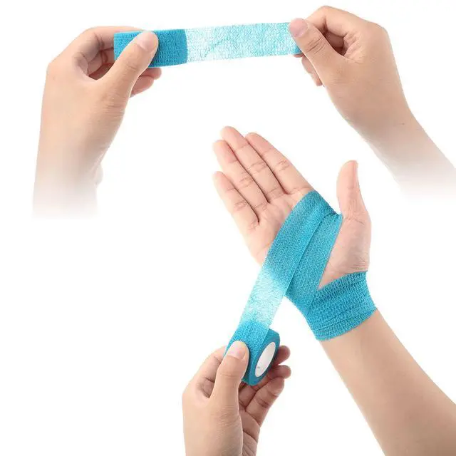 Alt view image 5 of 6 - 12 Pack 1'' x 5 Yards Self Adhesive Bandage Wrap, Elastic Breathable Self Adherent Wrap for Sports, Toe, Wrist, Ankle, Swelling Wraps, 12 Colors