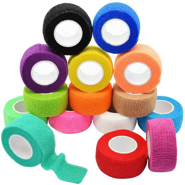 Main image of 15 Pack Cohesive Wrap 1 Inch x 5 Yards,15 Colors