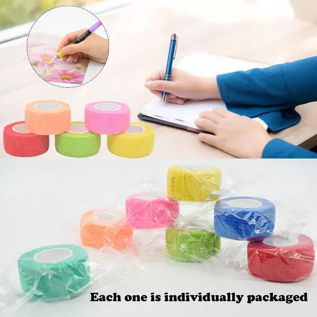 Alt view image 5 of 7 - 15 Pack Cohesive Wrap 1 Inch x 5 Yards,15 Colors