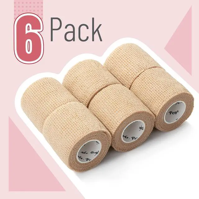 Alt view image 2 of 7 - Self Adhesive Bandage Wrap, 2" x 5 Yards, 6 Pack