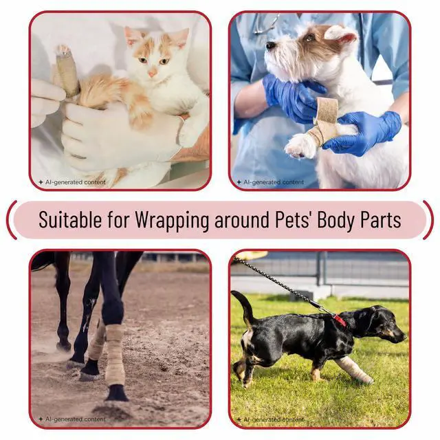Alt view image 7 of 7 - Self Adhesive Bandage Wrap, 2" x 5 Yards, 6 Pack