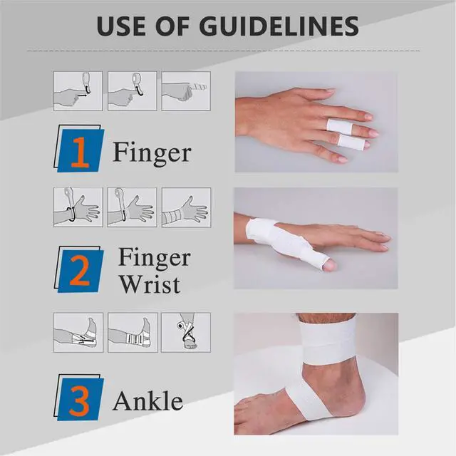 Alt view image 5 of 7 - Self Adhesive Wrap Cohesive Wrap Bandages 6 Count 3" x 5 Yards, Medical Tape, Adhesive Flexible Breathable First Aid Non Woven Rolls, Stretch Athletic, Ankle Sprains & Swelling, Sport