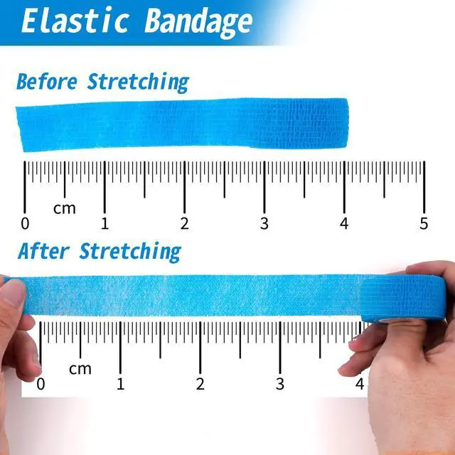 Alt view image 3 of 7 - 24 Pack Self Adherent Cohesive Wrap Bandages 1 Inches X 5 Yards, First Aid Tape, Elastic Self Adhesive Tape, Athletic, Sports wrap Tape, Bandage Wrap for Sports, Wrist, Ankle (Rainbow Color)