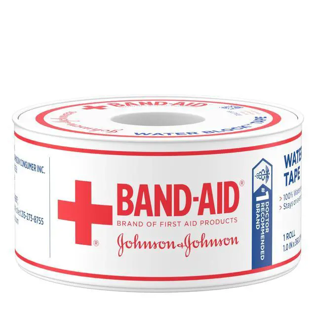 Alt view image 3 of 6 - Brand First Aid Water Block 100% Waterproof Self-Adhesive Tape Roll for Durable Wound Care to Firmly Secure Bandages, 1 in by 10 yd