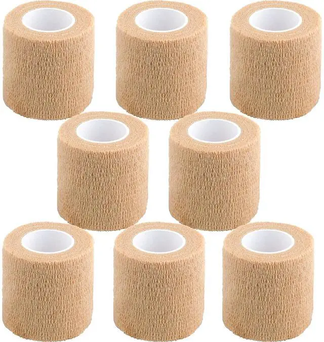 Main image of Self Adhesive Bandage Wrap,2 Inch Athletic Tape Breathable Elastic Brown Cohesive Bandages, Vet Wrap Sports Tape for First Aid, Wrist Sprains Protection,Dogs