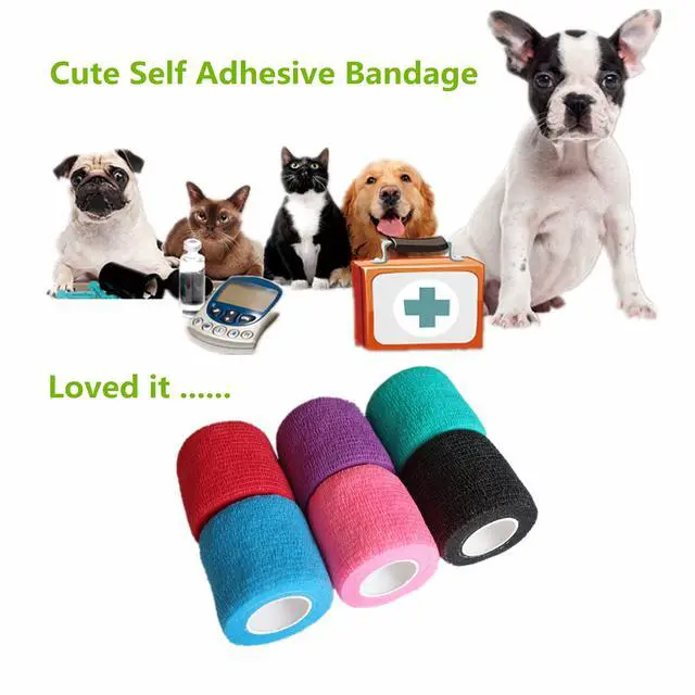 Alt view image 6 of 7 - 6 Pack 2 Inches Cohesive Bandage Self Adhesive Wrap Elastic Self Adherent Vet Wrap Breathable Self Stick Tape for Wrist, Ankle, Sports, Tatoo Wrap(5 Yards, Multi Colors)