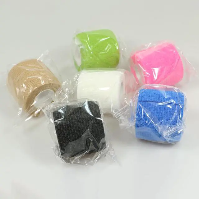 Alt view image 7 of 7 - Self Adherent Wrap Bandages Self Adhering Cohesive Tape Elastic Athletic Sports Tape for Sports Sprain Swelling and Soreness on Wrist and Ankle 8PCS 2 in X 14.7 ft (Black)