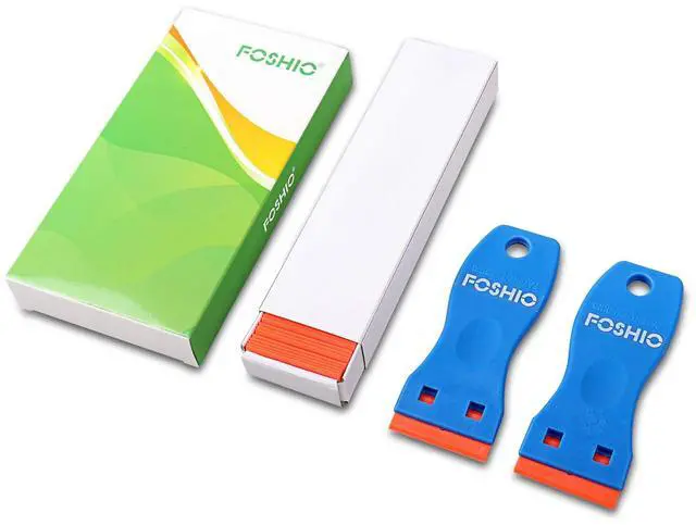 Alt view image 2 of 7 - Plastic Razor Blade Scraper Include 2PCS Scraper Tool and 100PCS Blades for Gasket Remover, Labels Decal and Adhesive Remover for Windows and Glass