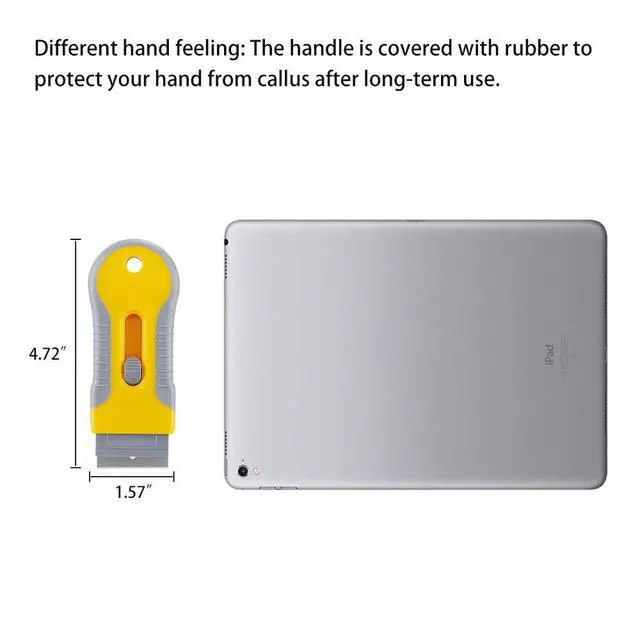 Alt view image 4 of 7 - Retractable Razor Blade Scraper Tool with 15 pcs Extra Blades, Cleaning Scraper Tool for Removing Labels, Stickers, Decals, Paint from Glass and Stovetop