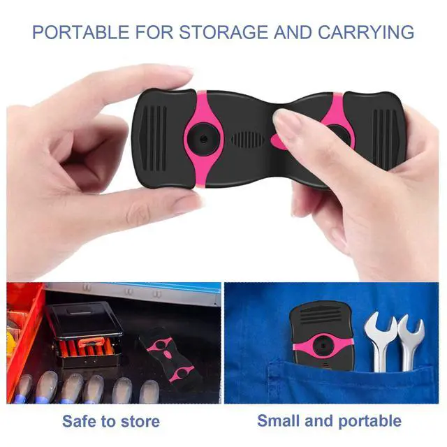 Alt view image 5 of 7 - Razor Blade Scraper, 2 Pack Double Edged Razor blade Scraper Tool with 30 Pcs Razor Blades, Glass Scraper for Windows, Decals, Tint, Stickers, Labels, Caulk, AdhesivePink