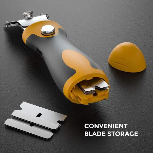 Alt view image 5 of 6 - 2 PCS Muti-Purpose Razor Blades Scraper Set With 20 Blades Industrial, Adjustable Handle, Cleaning Glass Window Wall Paint, Label Sticker Decal Removal
