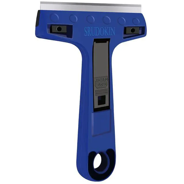 Alt view image 2 of 6 - Razor Blade Scraper, 4" Scraper Tool with 10 Extra Replacement Metal Blades, Razor Scraper Remover for Cleaning Paint, Caulk, Adhesive, Label, Decal, Sticker from Window, Glass, Tile, Floor, Stove Top