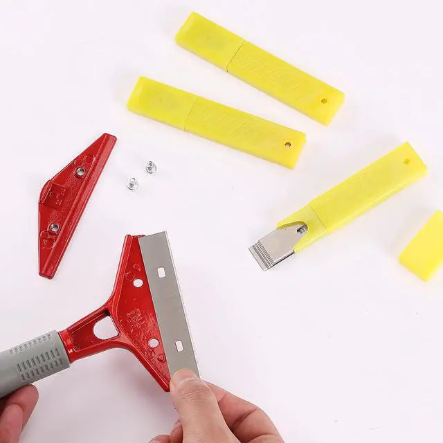 Alt view image 6 of 7 - Replacement Scraper Blades, 4 Inch, 30 Pcs, Scraper Blades, Floor Scrapper Blade, Replacement Razor Blades, Carbon Steel Razor Blades, Paint Scraper Blades, 4 Inch Scraper Blades