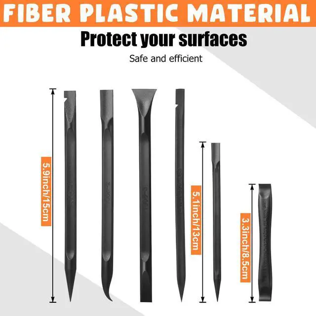 Alt view image 3 of 7 - 9 Pcs Plastic Scraper Tool Sticker Plastic Razor Blade Scraper Plastic Pick Plastic Non Scratch Tool Putty Knife for Window Floor Label Removal Paint Cleaning(Black)