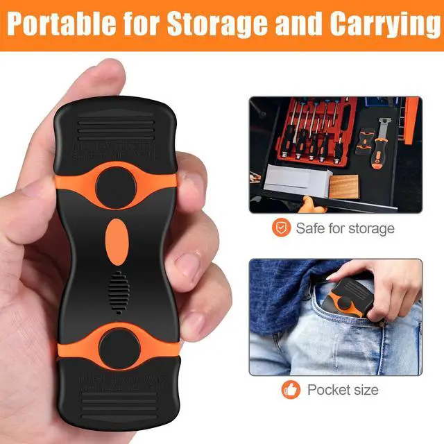 Alt view image 7 of 7 - 4 Pack Razor Blade Scraper, Includes 50 PCS Metal & Plastic Blades