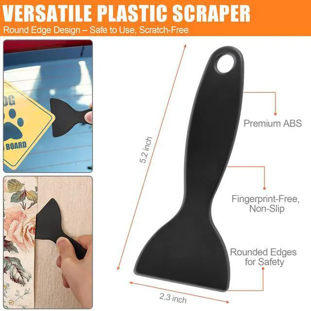 Alt view image 4 of 7 - 4 Pack Razor Blade Scraper, Includes 50 PCS Metal & Plastic Blades