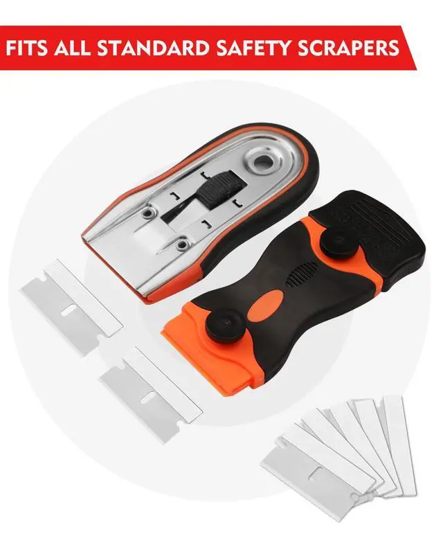 Alt view image 4 of 7 - 100-Pack Single Razor Edge Blades, Industrial Scraper Blade, High Carbon Steel One Edge Razor Blades