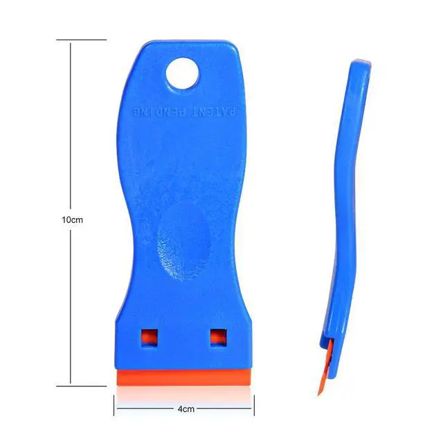 Alt view image 6 of 7 - 1.5" Plastic Razor Scraper with 10pcs Double Edged Plastic Blades for Removing Labels Stickers Decals on Glass Windows