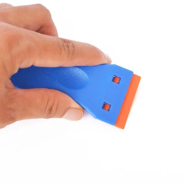 Alt view image 5 of 7 - 1.5" Plastic Razor Scraper with 10pcs Double Edged Plastic Blades for Removing Labels Stickers Decals on Glass Windows