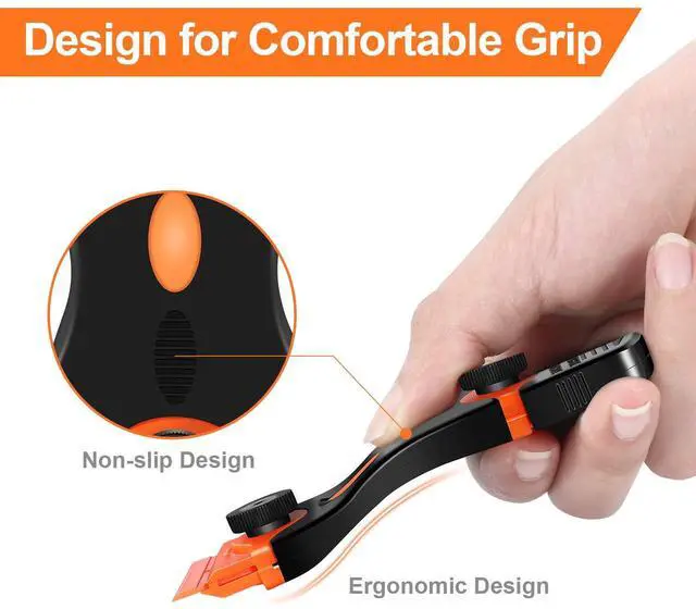 Alt view image 5 of 7 - 2PACK Razor Blade Scraper, 2-in-1 Scraper Tool with 12Pcs Plastic Blades and 7Pcs Metal Blades, Multi-Purpose Cleaning Razor Scraper for Decals, Stickers, Labels, Caulk, Adhesive, Paint Removal