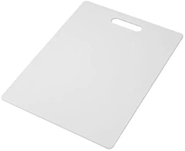 Main image of Large Cutting Board, Dishwasher- Safe Plastic Chopping Board for Kitchen with Easy Grip Handle, 11in by 14in, White