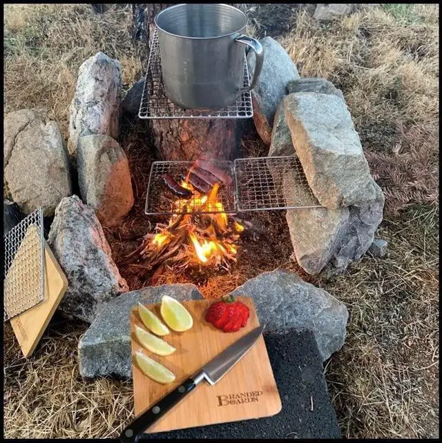 Alt view image 5 of 7 - Small Mini All Natural Bamboo Cutting Board, Great for Apartments RV's Home Bar Charcuterie Backpacking Camping Bushcraft Dorm Rooms Picnics & Entertaining (1 Pack)