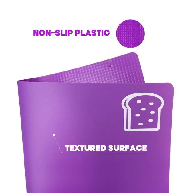 Alt view image 4 of 6 - 5 Pieces Flexible Cutting Boards, BPA Free Plastic Cutting Boards for Kitchen, Non Slip Cutting Mat for Meat and Vegetables