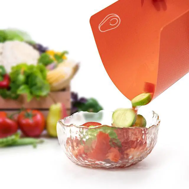 Alt view image 5 of 6 - 5 Pieces Flexible Cutting Boards, BPA Free Plastic Cutting Boards for Kitchen, Non Slip Cutting Mat for Meat and Vegetables