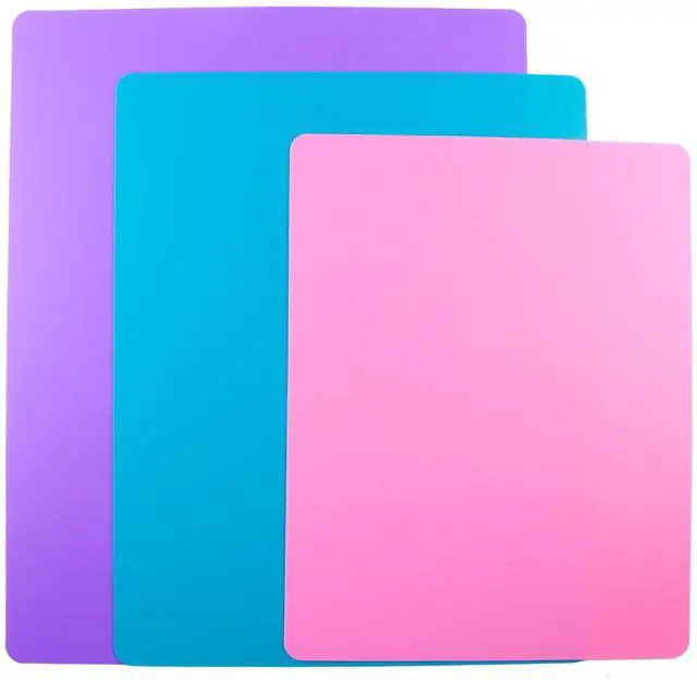 Main image of 3 Pieces Flexible Cutting Board mats, Plastic Cutting Boards for Kitchen Cooking, Cutting board sheets for Meat and Vegetables, Dishwasher Safe