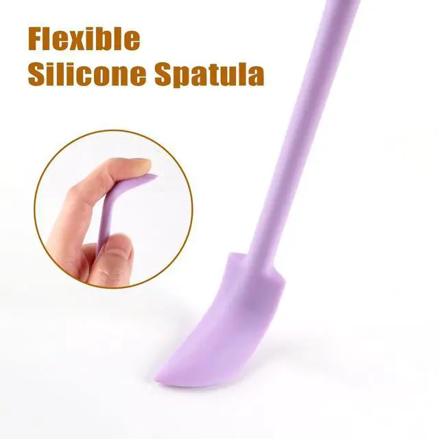 Alt view image 4 of 7 - Silicone Spatula Set (6Pcs) - Mini Scraper Tool for Beauty & Food - Reach Every Last Drop, Multi-Size Spatulas for Makeup Jars, Lotion Bottles & Kitchen Containers (Color #4)