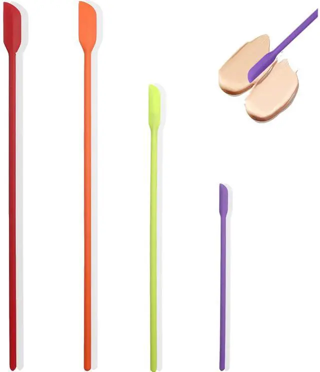Main image of Beauty Spatula 4 PCS Makeup Spatula Mini Silicone for Cosmetics & Kitchen - 3 Sizes