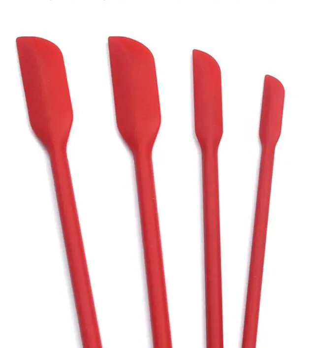 Alt view image 4 of 6 - Beauty Spatula 4 PCS Makeup Spatula Mini Silicone for Cosmetics & Kitchen - 3 Sizes