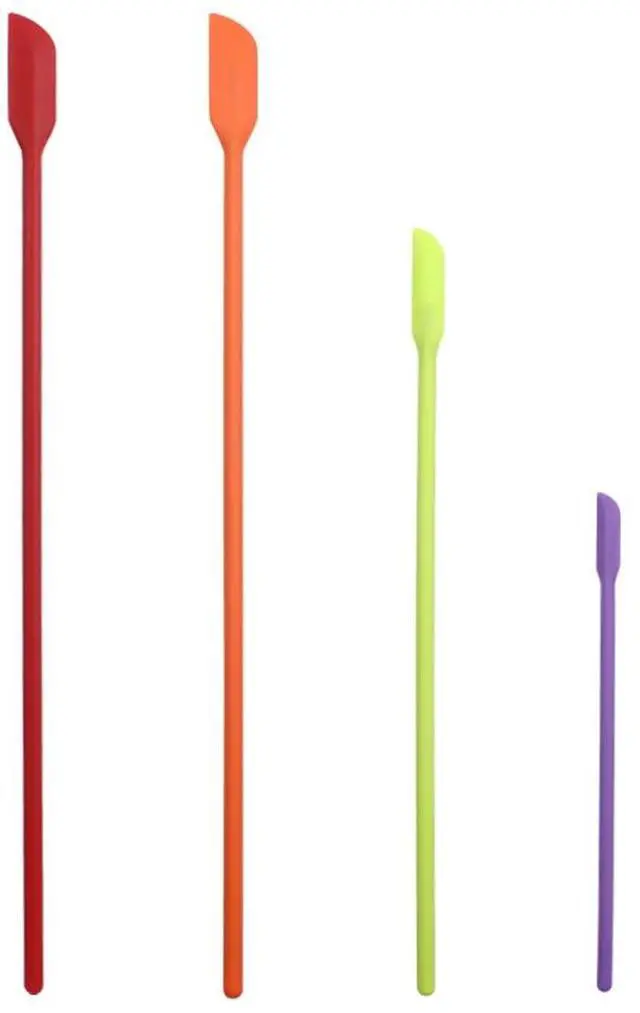 Main image of Mini Spatula Silicone Small for Makeup Spatula- Thin Jar for Thin Jar/Kitchen Bottles/Cosmetic Bottles 4Pack (Multicolor)