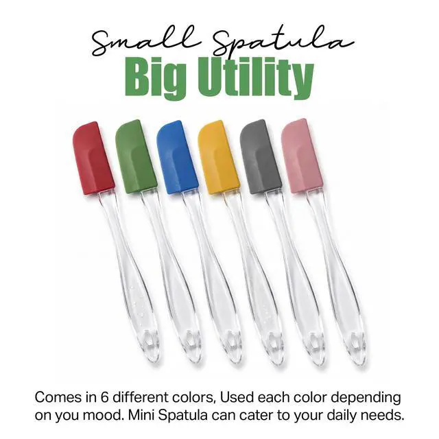 Alt view image 6 of 7 - Set of 6 Mini Silicone Spatulas for Kitchen Cooking & Baking, Small Silicone Cooking Utensils, Heat Resistant BPA Free - Up To 446 Degrees