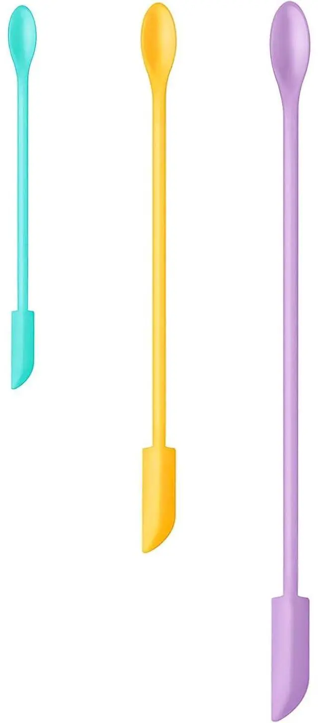 Main image of Silicone Spatula Set (3Pcs) - Mini Scraper Tool for Beauty & Food - Reach Every Last Drop, Multi-Size Spatulas for Makeup Jars, Lotion Bottles & Kitchen Containers