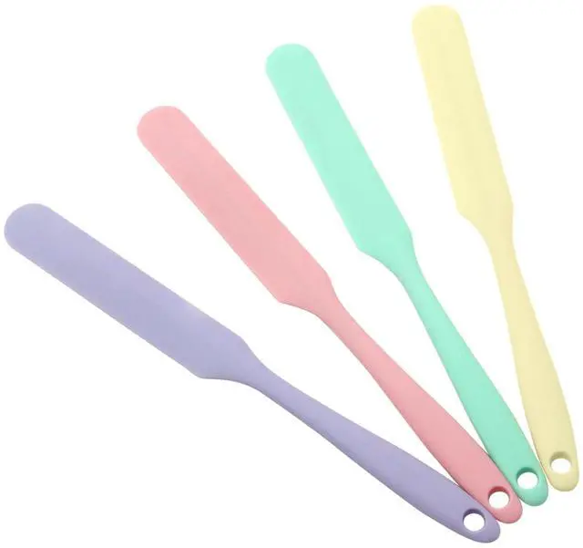Main image of 4 Pcs Silicone Jar Spatula, Non-Stick Heat Resistant Cake Cream Spatulas Set, 9.8 inch Cake Cream Butter Spatulas(4 colors