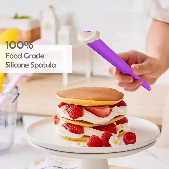 Alt view image 3 of 7 - Silicone Jar Spatula, 3Pcs Spatulas Kitchen Set, Heat Resistant Jam Spreader for Baking Mixing Cake Cream Butter Scraper