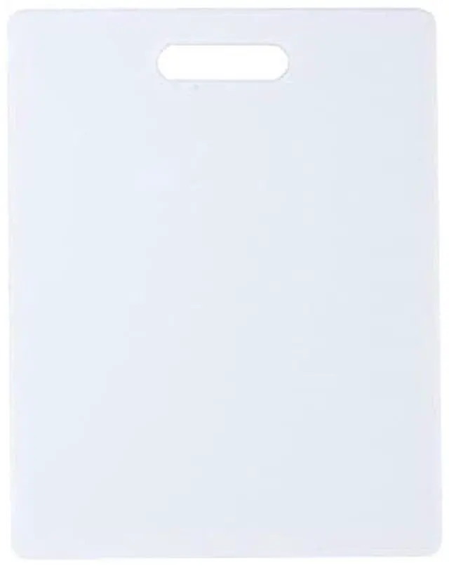 Main image of Reversible Plastic Cutting Board, 8x10 Inch, White, Dishwasher Safe, Non-Porous and Durable for Chopping, Slicing, Prep, Easy to Store