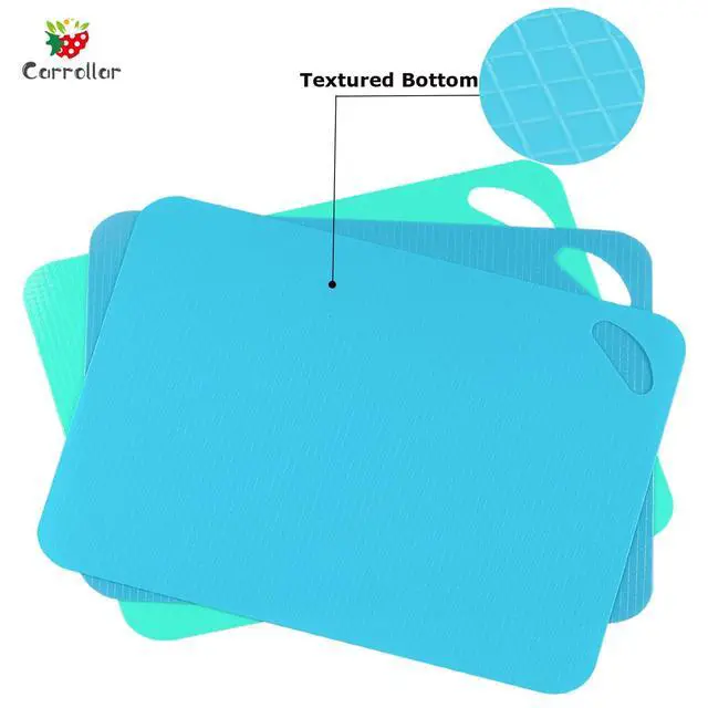 Alt view image 4 of 7 - Plastic Flexible Cutting Mats for Kitchen, 3pcs Color Coded Chopping Board Set, Cutting Board Sheet for Kitchen Cooking, Dishwasher Safe 11.5x9"