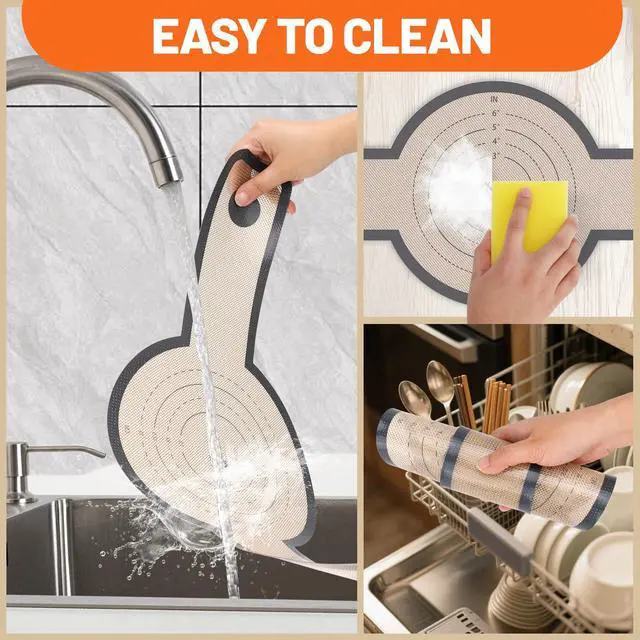 Alt view image 6 of 7 - 2 Pcs Silicone Bread Sling for Dutch Oven, 0.7MM Thickened Heat Resistant to 500°F Non-Stick Baking Mat with Long Handle Easy to Transfer Sourdough Bread, Dutch Oven Liners Baking Supplies