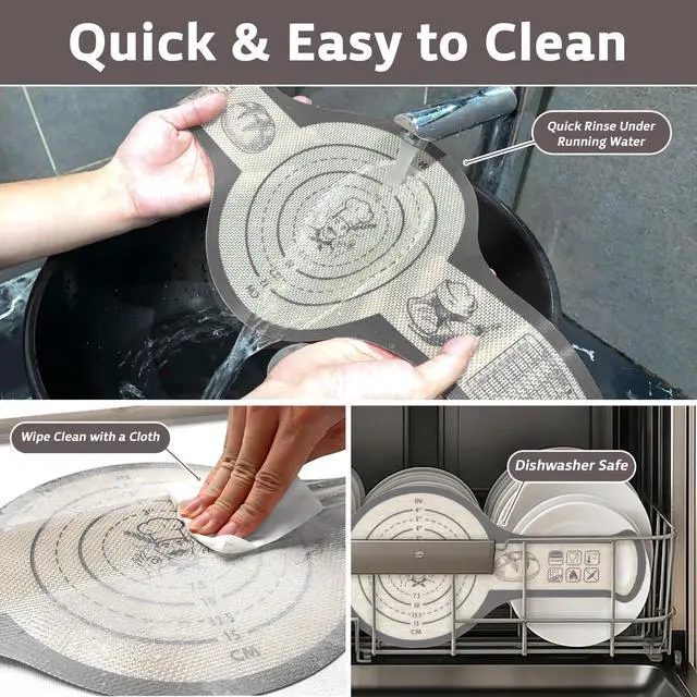 Alt view image 6 of 7 - Silicone Bread Sling for Dutch Oven, 2 PCS Non-Stick Reusable Bread Baking Mats with Long Handles, Seamless Design Easy to Transfer Sourdough Sling Silicone Sourdough Sling Dough (Round Gray/Oval Red)