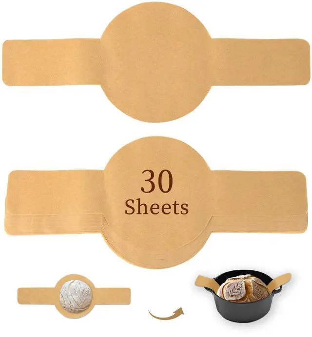 Main image of Disposable Sourdough Parchment Bread Sling for Dutch Oven 30 Pcs