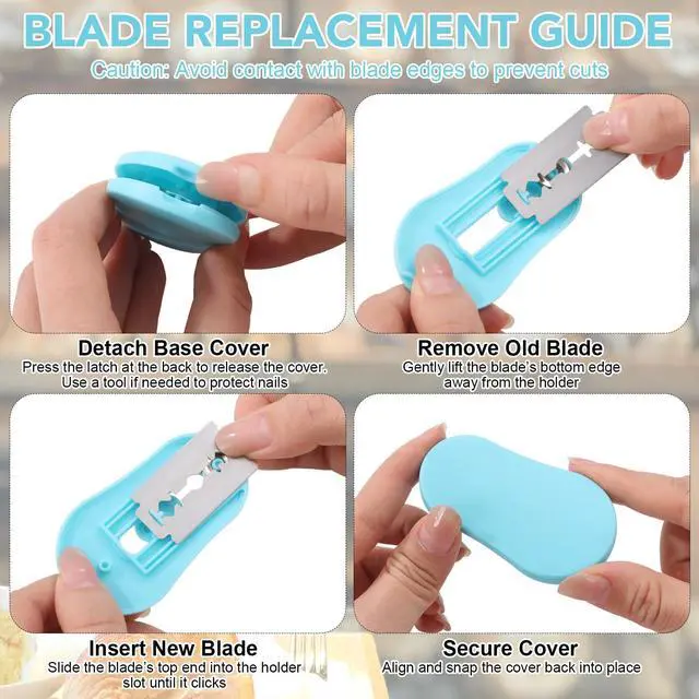 Alt view image 5 of 7 - Bread Lame with Extractable Blade - 20 Razor Blades,Dough Scoring Tool for Sourdough Breads baking & Bread Making Tools-Blue