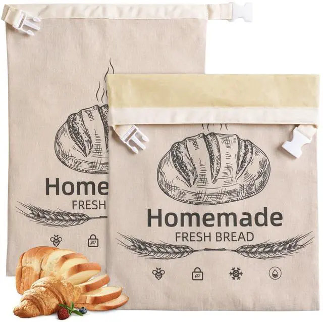 Main image of 1 Pack Beeswax Bread Bags for Sourdough,Reusable Organic Linen Beeswax Bread Bag for Homemade Sourdough 17 x 12.6 Inches Food Storage Cloth Bag Freezer-Friendly & Freshness Preservation