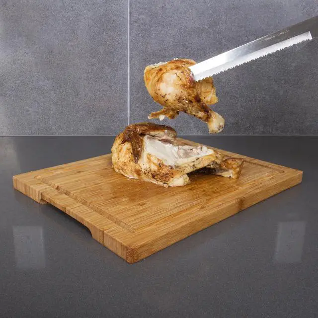 Alt view image 5 of 7 - Carving Bread Knife 8 Ultra Sharp Surgical Stainless Steel Serrated All Purpose Kitchen Knife Never Needs Sharpening - As Seen on TV and Live Demonstration