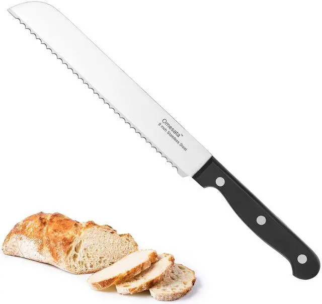 Main image of Bread Knife, Serrated 8 inch Bread Knifes for Homemade Bread Sourdough, Blade Razor Sharp and Wavy Edge from Professional Stainless Steel