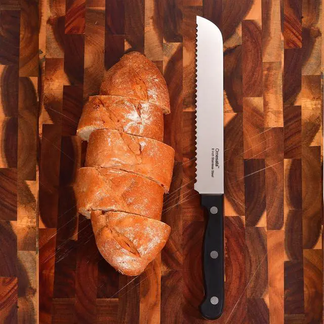 Alt view image 3 of 6 - Bread Knife, Serrated 8 inch Bread Knifes for Homemade Bread Sourdough, Blade Razor Sharp and Wavy Edge from Professional Stainless Steel